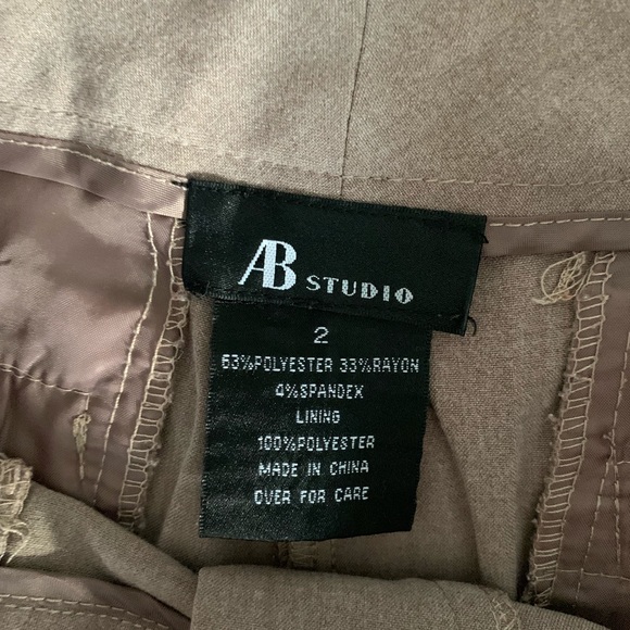 AB Studio Khaki Tan Work Trousers Size 2 - Picture 5 of 6